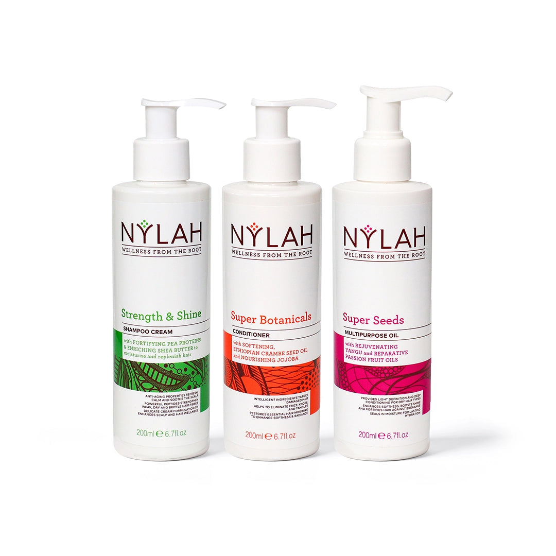 Shampoo, Conditioner & Hair Oil Bundle