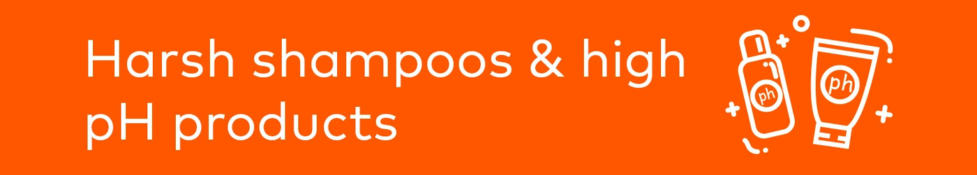 Hair shampoos and high pH products