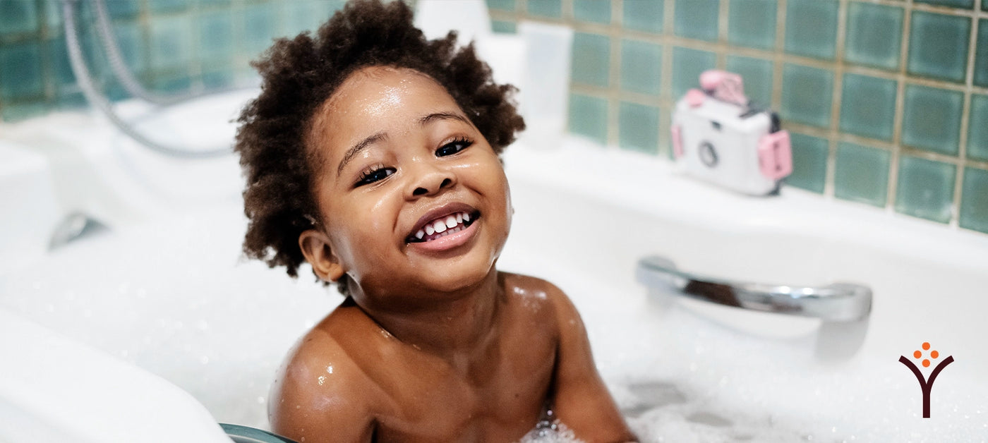 Child hair was care routine