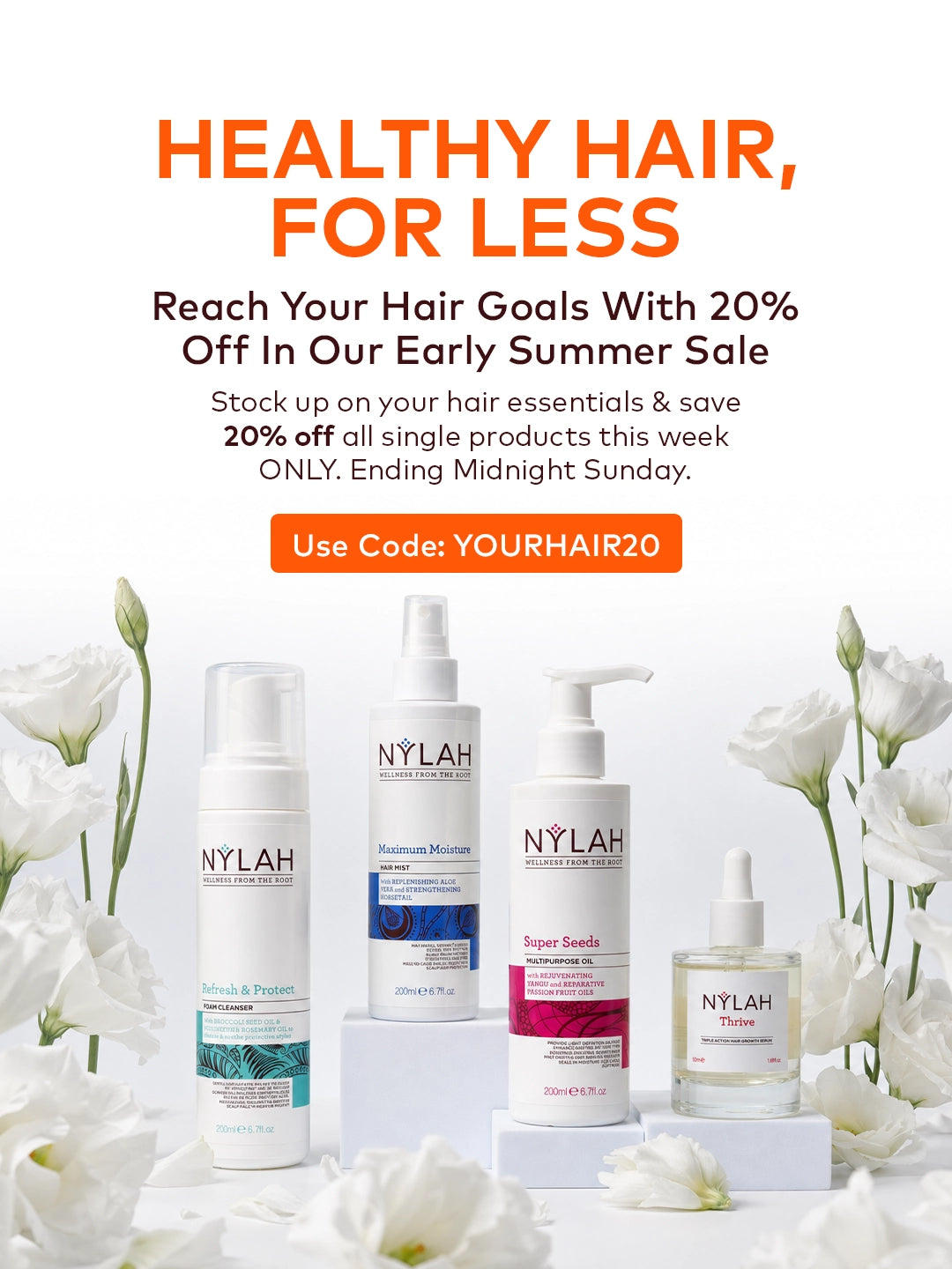 Reach Your Hair Goals With 20% Off In Our Early Summer Sale.