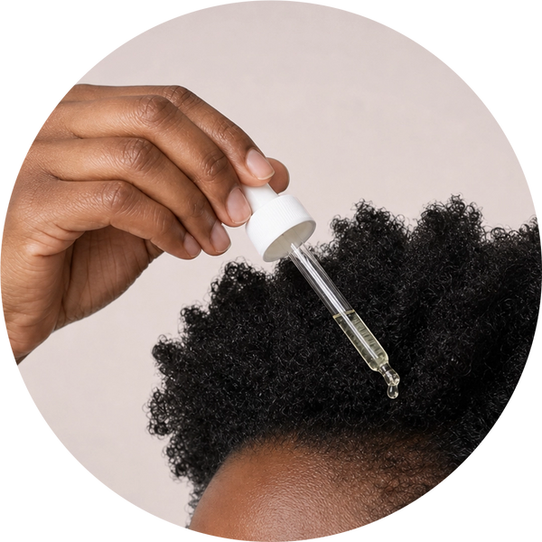 Apply Thrive serum to the scalp